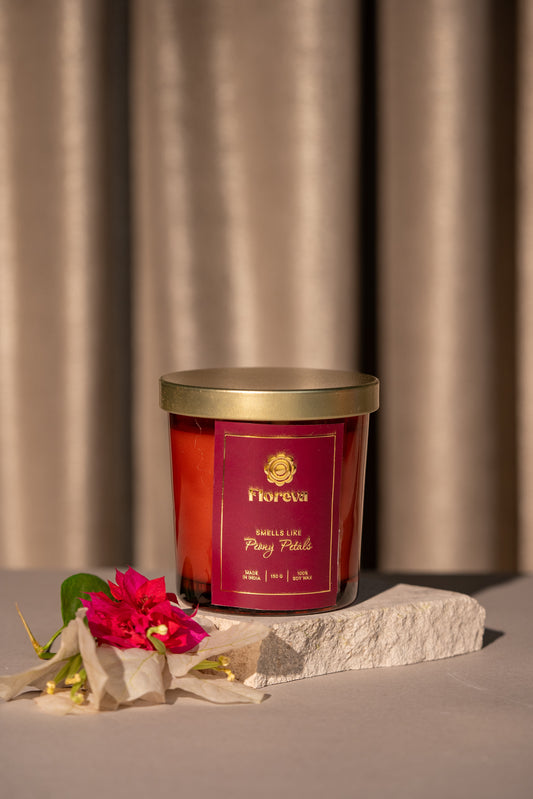 Peony Petals Scented Candle